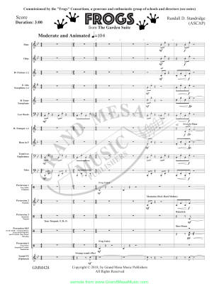 Frogs - Standridge - Concert Band - Gr. 1.5