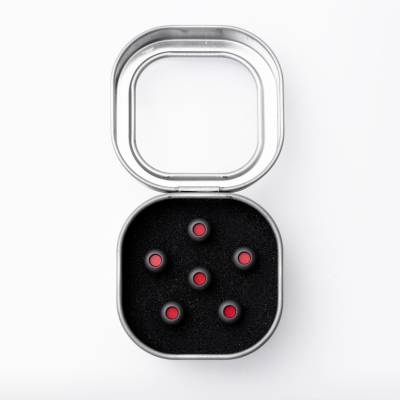 Luxe by Martin Bridge Pins - Dark Gray w/Red Inlay