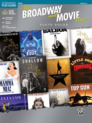 Alfred Publishing - Top Broadway and Movie Songs - Galliford - Flte - Livre/Mdia en ligne