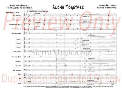 Alone Together - Dietz/Schwartz/Curnow - Jazz Ensemble