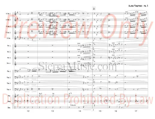 Alone Together - Dietz/Schwartz/Curnow - Jazz Ensemble