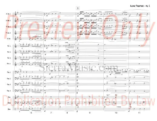 Alone Together - Dietz/Schwartz/Curnow - Jazz Ensemble