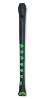 Recorder+ with Case - German Fingering - Black/Green