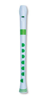 Recorder+ with Case - German Fingering - White/Green