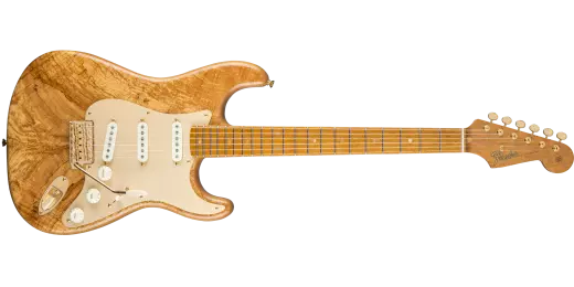 Spalted Maple Artisan Stratocaster with Case - Natural
