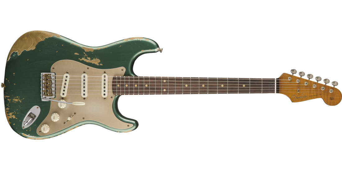 Limited Edition \'59 Heavy Relic Roasted Stratocaster with Case- Aged Sherwood Green Metallic