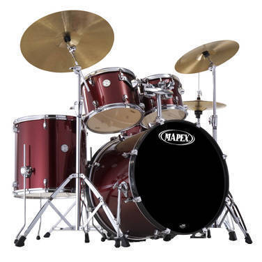 Horizon HX PVC Standard 5-Piece Drum Kit with Hardware & Thorne - Burgundy Steel