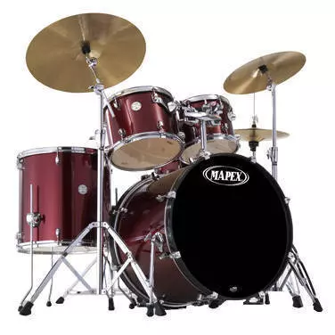 Horizon HX PVC Standard 5-Piece Drum Kit with Hardware & Thorne - Burgundy Steel