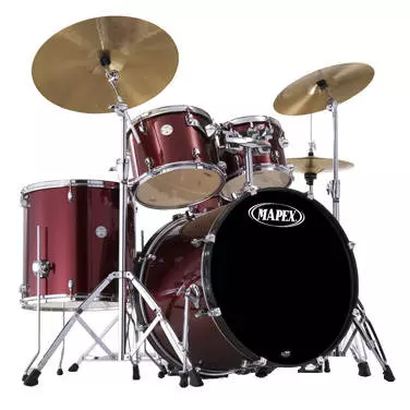 Horizon HX PVC Standard 5-Piece Drum Kit with Hardware & Thorne - Burgundy Steel