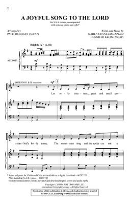 A Joyful Song to the Lord - Crane/Klein/Drennan - SSA