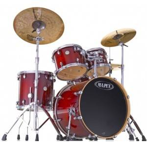 Meridian Maple Pop/Rock 5-Piece Drum Kit with Hardware - Candy Apple Red