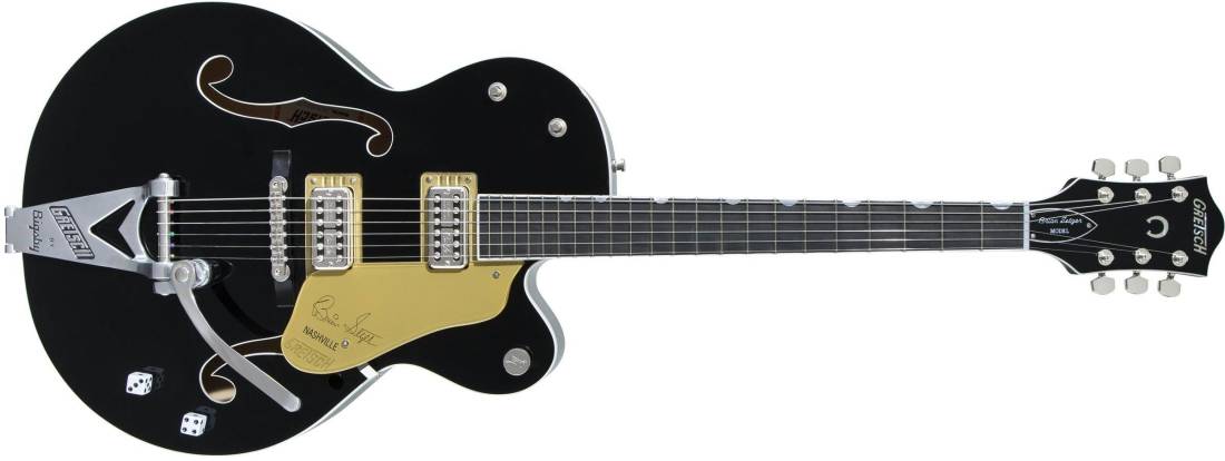 G6120T-BSNSH Brian Setzer Signature Nashville Hollow Body with Bigsby, Ebony Fingerboard - Black Lacquer