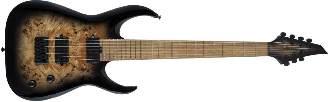 HT7P Pro Series Signature Misha Mansoor Juggernaut 7-String Electric Guitar - Black Burst Burl