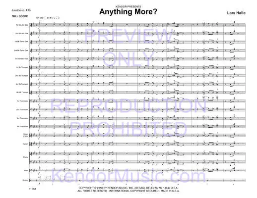 Anything More? - Halle - Jazz Ensemble - Gr. Medium