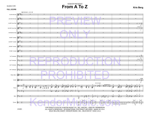 From A To Z - Berg - Jazz Ensemble - Gr. Medium