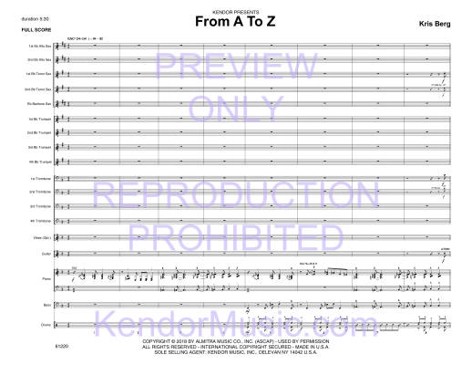 From A To Z - Berg - Jazz Ensemble - Gr. Medium