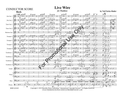 Live Wire - Yorke-Slader - Jazz Ensemble - Gr. Medium Easy