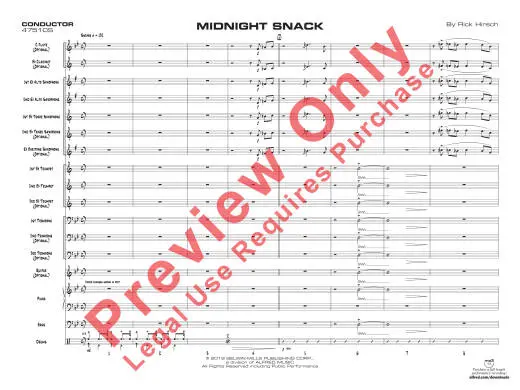 Midnight Snack - Hirsch - Jazz Ensemble - Gr. 1
