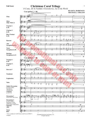 Christmas Carol Trilogy - Miller/Robinson - Concert Band - Gr. 2.5