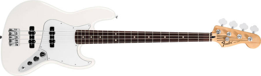 Standard Jazz Bass - Rosewood Neck in Arctic White