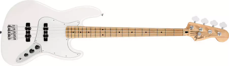 Standard Jazz Bass - Maple Neck in Arctic White