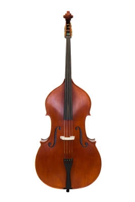 3/4 Carved Double Bass Outfit with Case and Bow