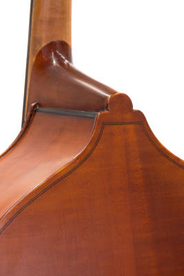 3/4 Carved Double Bass Outfit with Case and Bow