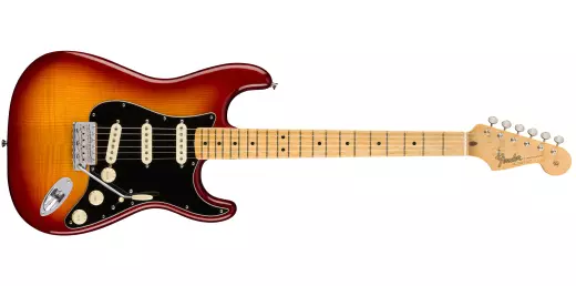 Rarities Flame Ash Top Stratocaster w/Birdseye Maple Neck - Plasma Red Burst