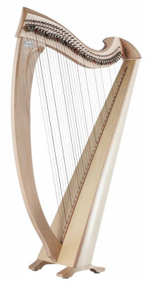 Una Professional Lever Harp, 38 String - Natural