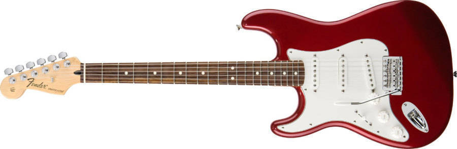 Standard Strat Left Handed - Rosewood in Candy Apple Red