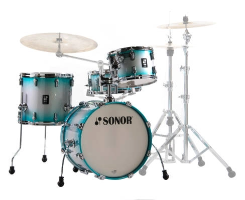 Sonor - AQ2 Bop 4-Piece Shell Pack (18,12,14,SD) - Aqua Silver Burst