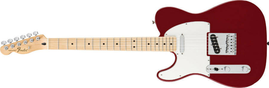 Standard Tele Left Handed - Maple Neck in Candy Apple Red