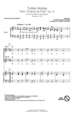 Tollite Hostias (from Oratorio de Noel, op. 12) - Saint-Saens/Snyder - 2pt