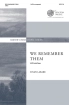 Walton - We Remember Them - Riemer\/Kamens\/LaBarr - SATB