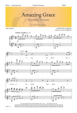 Amazing Grace - Newton/Forman - SATB