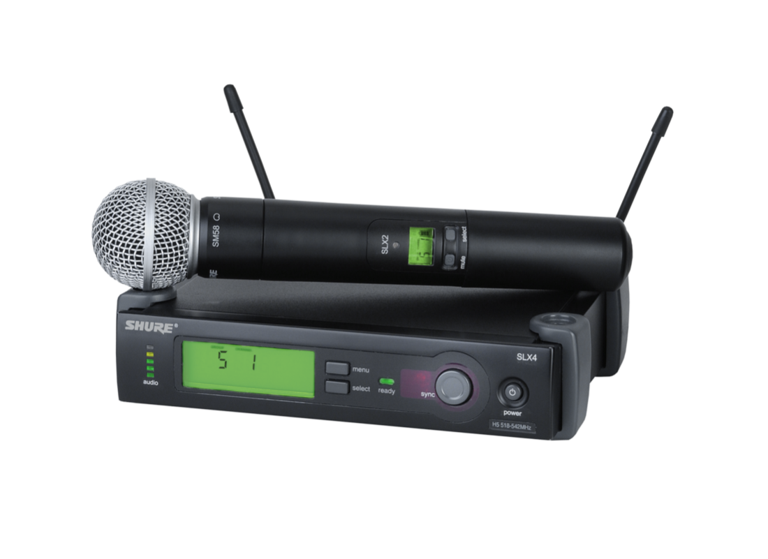 SLX Wireless Mic System with SLX2/SM58 Handheld Transmitter