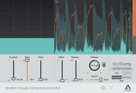 ModComp Modern Visual Compressor/Limiter Plugin
