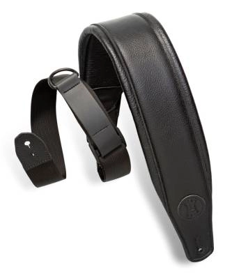 Right Height Garment Padded Guitar Strap - Black