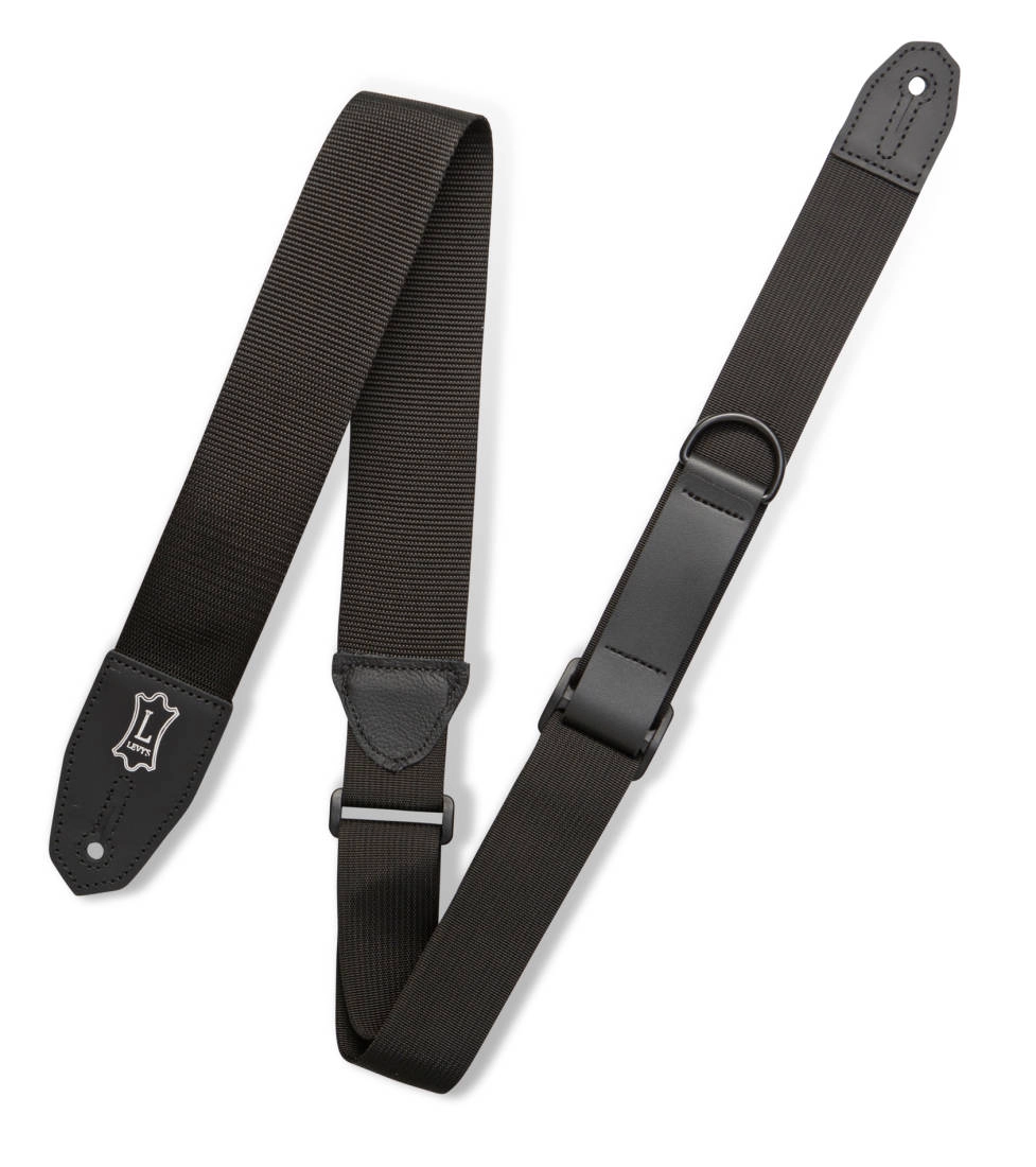Right Height Polyester Guitar Strap - Black