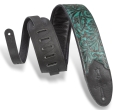 "Levys - 3 Sundance Line Leather Guitar Strap - Geranium Merlot"