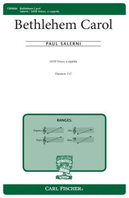 Carl Fischer - Bethlehem Carol - Salerni - SATB