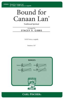 Carl Fischer - Bound for Canaan Lan - Spiritual/Gibbs - SATB