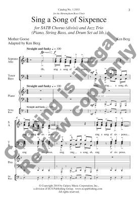 Sing a Song of Sixpence - Berg - SATB