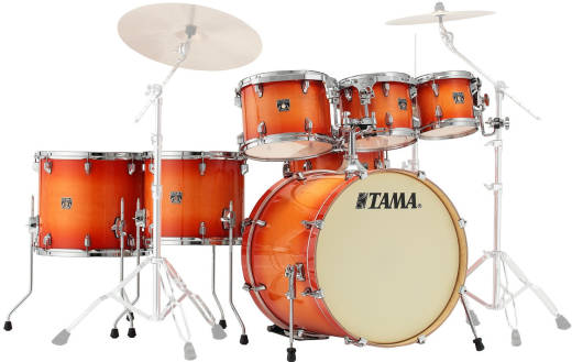 Tama - Superstar Classic 7-Piece Shell Pack (22,8,10,12,14,16,SD) - Tangerine Lacquer Burst