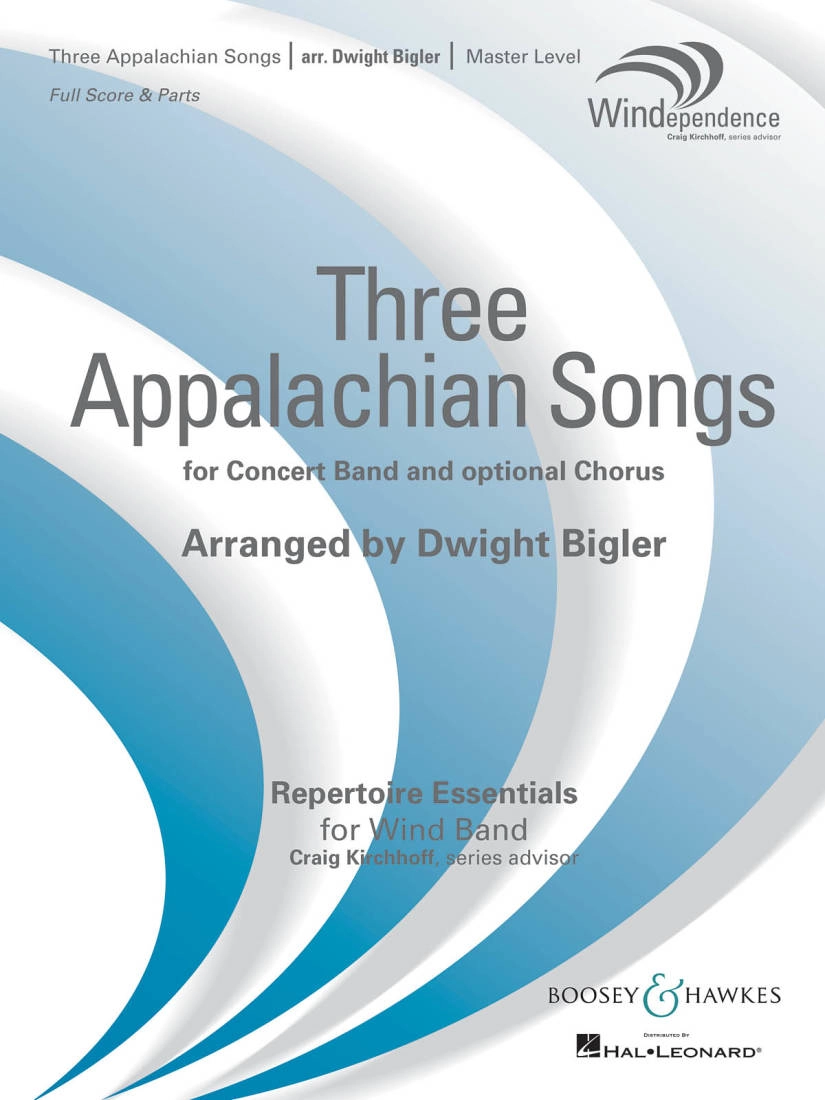 Three Appalachian Songs for Band and Optional Chorus - Bigler - Concert Band - Gr. 4