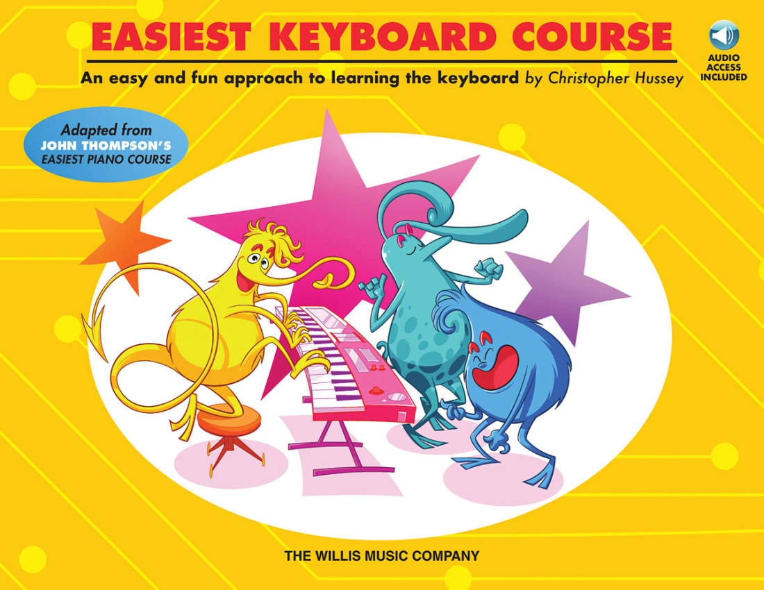 Easiest Keyboard Course - Hussey - Electronic Keyboard - Book/Audio Online