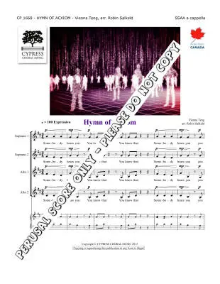 Hymn of Acxiom - Teng/Salkeld - SSAA