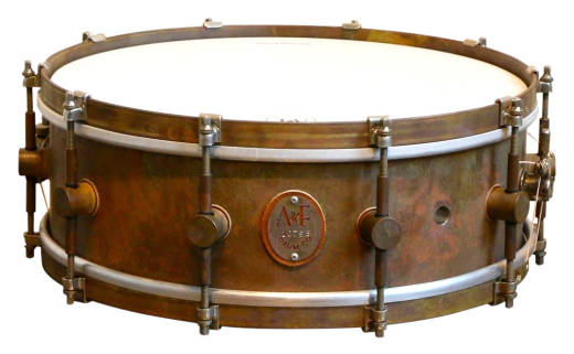 A&F Drum Co. - Raw Brass Snare Drum 5x14