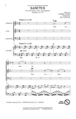 Sanctus (from Requiem in D minor) - Faure/Gallina - SAB