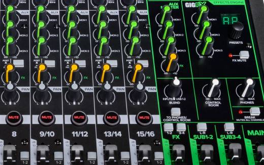 ProFX16v3 16-Channel 4 Bus Professional Effects Mixer with USB